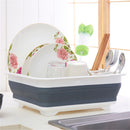Kitchen Collapsible Dish Drainer Rack Basket Tableware Holder Fruit Organizer Storage Container
