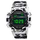 HONHX 71-66F Men Camouflage Fashion Sport Style Luminous Display Digital Watch