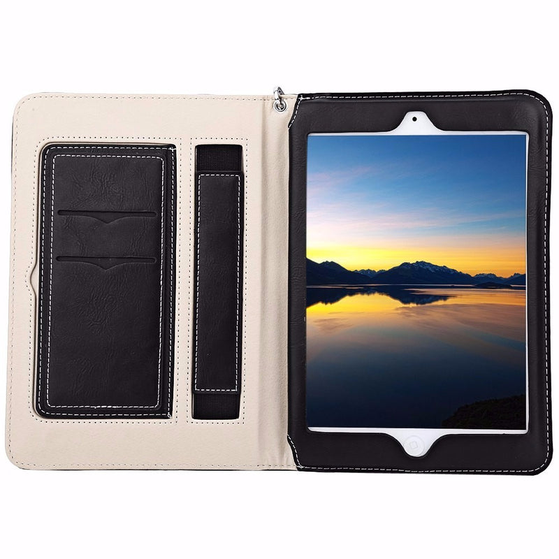 Multifunctional Card Slot Lanyard Leather Case For iPad Mini 4