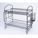 2 Layer Dish Drainer Cutlery Shelf Drying Holder Rack Drip Tray Kitchen Storage