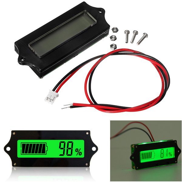 GY-6 12V 24V 36V 48V 6-65V LCD Lead Acid Lithium Battery Capacity Indicator Digital Voltmeter
