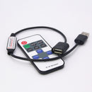 DC5-24V 11 Keys Mini USB RF Wireless Dimmer Remote Control LED Controller for Single Color Strip