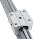 SBR12 700mm Cylindrical Linear Rail Shaft with 2pcs SBR12UU Linear Block