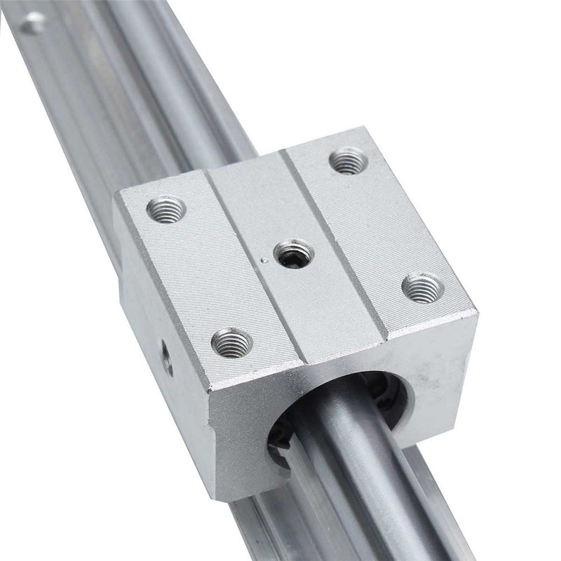 SBR12 700mm Cylindrical Linear Rail Shaft with 2pcs SBR12UU Linear Block