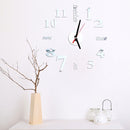 40cm Modern 3D Frameless Wall Clock Style Watches Hours DIY Room Home Decorations Model