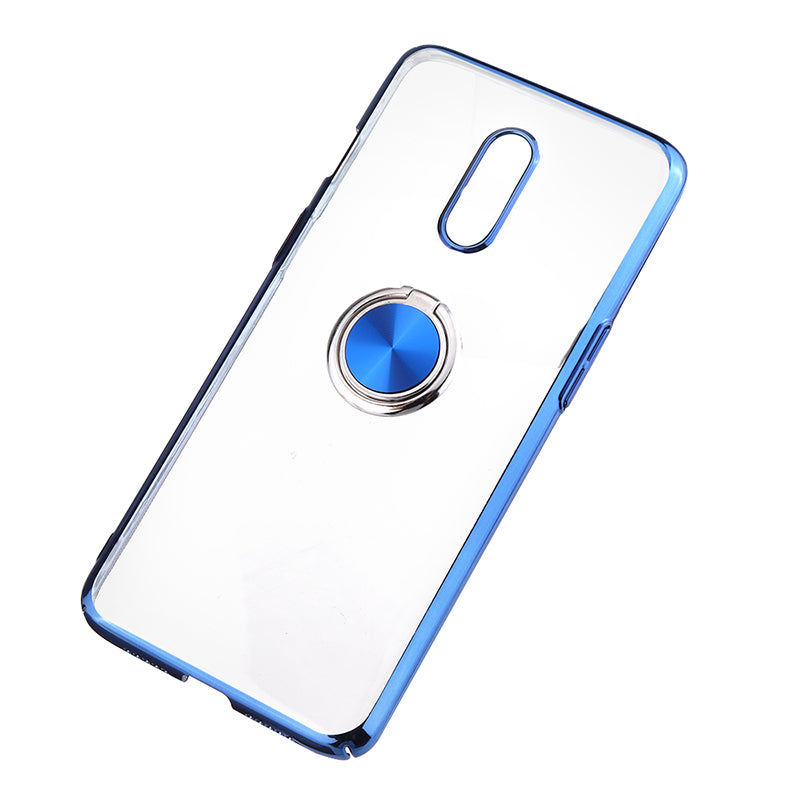 Bakeey Shockproof Plating With Ring Holder Hard PC Back Cover Protective Case for OnePlus 7