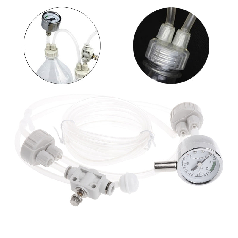 CO2 Generator System Kit With Pressure Air Flow Adjustment  Plant Fish Aquarium Co2 Valve Diffuser