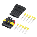 30 Set 1/2/3/4/5 Pin Sealed Waterproof Electrical Wire Connector Terminal Plugs