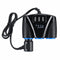 3 in 1 Triple Socket Vehicle Charger Car Lighter Adapter Power Plug USB Port