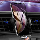USAMS Intelligent Automatical Lock 10W Qi Wireless Fast Charge Car Mount Air Vent Holder for Mobile Phone