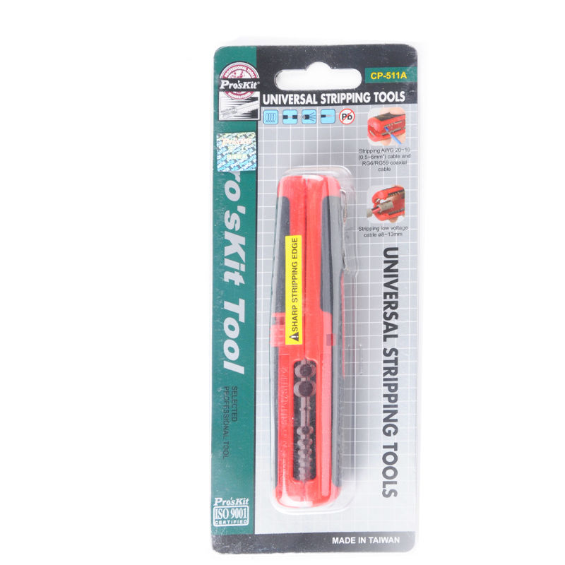 Pro'sKit CP-511A 3 in 1 Multifunction 10-20AWG Coaxial Cable RG59 RG6 8-13mm Strippers