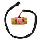 Full Copper Water Flow Sensor 1.75Mpa G1/2 Pulse Hall Flow Meter Switch 1-25L/Min