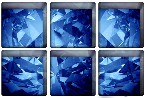 PAG 6pcs 13x13cm Water Shadow Ocean/Forest Seires Pattern 3D Non-Slip Waterproof Bathtub Mat Sticker