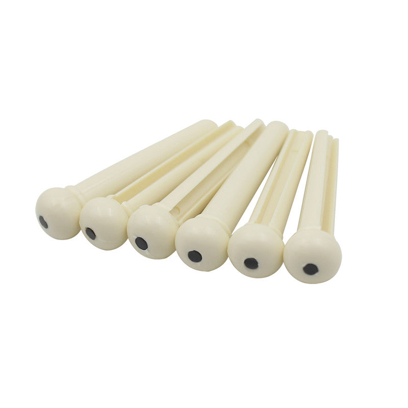 2pcs Cattle Bone Guitar Parts Endpin with Abalone Dot Bridge End Pins for Acoustic Guitar