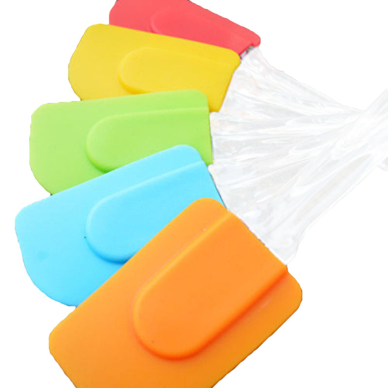 Silicone Scrapers Baking Scraper Cream Butter Handled Cake Spatula Cooking Cake Brushes  Pastry Tool