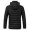 Electric Heating USB Abdomen Back Intelligent Winter Hooded Heated Coat Jacket Temperature Control