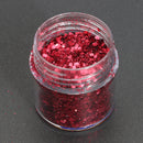 Red Nail Art Glitter Powder Sequins Decoration Tips 3D Mixed Dust