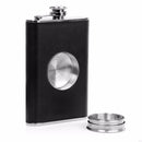 IPRee 8oz 240ml Mini Stainless Steel Liqueur Flask Flagon Funnel With Folding Telescopic Water Cup