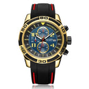 MEGIR 2045 Sport Watches Military Chronograph Silicone Strap Men Quartz Watch