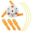 Dual Use Grass Trimmer Head Plastic Chain Saw with Nylon Line Cutter for Lawnmower Brush Cutter