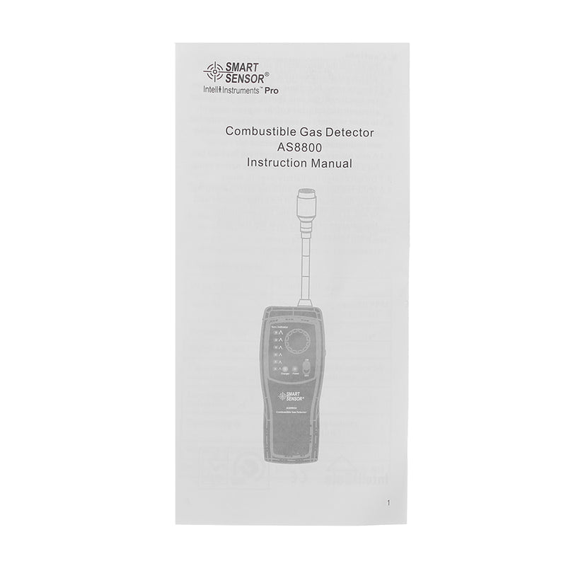 Portable Combustible Natural Gas Analyzer Leak Alarm Detector Leakage AS8800