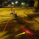BIKIGHT  Laser LED MTB Cycling Bicycle Safety Warning Light Bike Tail Light Motorcycle E-bike