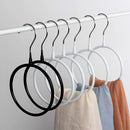 2 Color 2Pc Antiskid Anti Rust Circular Scarf Rack cloth hanger Holders Hooks
