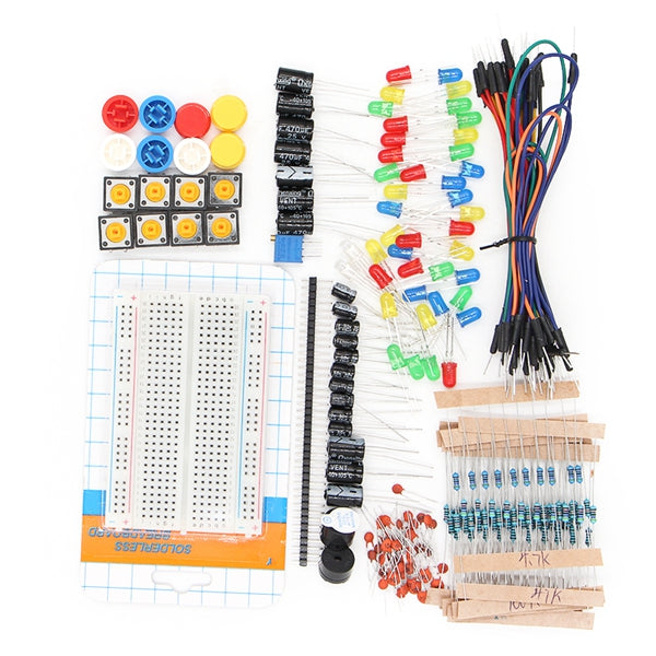 Geekcreit Components Starter Kits Resistor / LED / Capacitor / Jumper Wire / Breadboard For Geekcreit Arduino - products that work with official Arduino boards