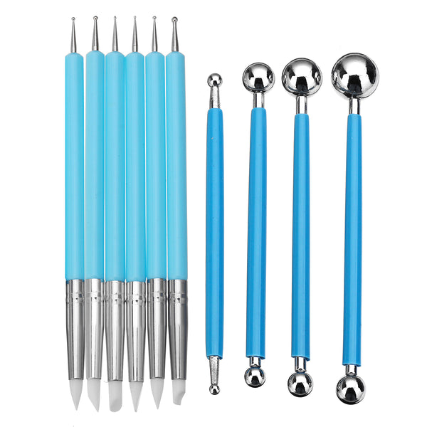 10pcs DIY Dotting Tools Ball Styluses Kit For Mandala Rock Painting Pottery Clay