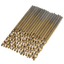 99pcs 1.5mm - 10mm Titanium Coated High Speed Steel Drill Bit Set Manual Twist Drill Bits