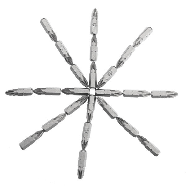 25pcs 25mm PZ2 Screwdriver Bits Set Hex Magnetic Power Tool