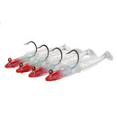 ZANLURE 4pcs 10gSuper Solid / Holo Sandeels - Cod Bass Wrasse Ling Sea Fishing Lure Baits
