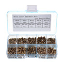 Suleve MXBN2 500Pcs M2/M2.5/M3 Metric Threaded Brass Knurl Round Insert Nut Assortment Set