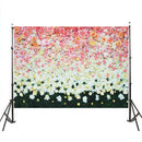 3x5FT 5x7FT Vinyl Pink Rose White Flower Green Grass Photography Backdrop Background Studio Prop