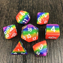 7Pcs Rainbow Dices Set Multisided Dices Polyhedral Dices Role Playing Game Gadget