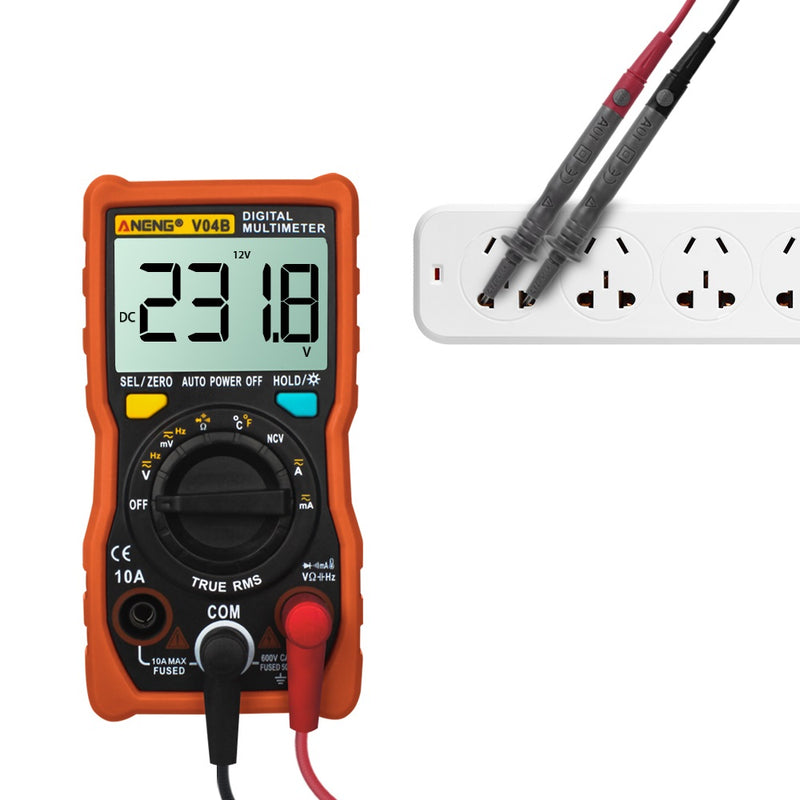 ANENG V04B  4000 Counts Auto-ranging Digital True RMS Multimeter With Capacitance NCV Capacitance Temperature Measurement Backlight+Flashlight