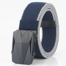 120cm AWMN BO03 Punch Free Roller Buckle Canvas Tactical Belt For Outdoor Camping Hunting Waistband