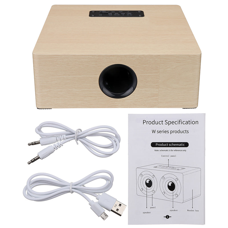 Wooden bluetooth 4.2 Wireless Speaker 4 Loudspeaker HiFi Wireless Music Player With TF AUX  Port