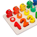 Preschool Learning Montessori Math Counting Board Digital Shape Pairing Educational Toys