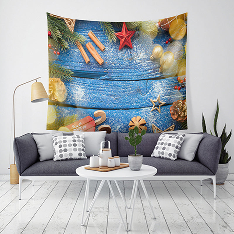 Loskii LWG7 Christmas Tapestry Santa Print Wall Hanging Tapestry Art Home Decor Christmas Decorations