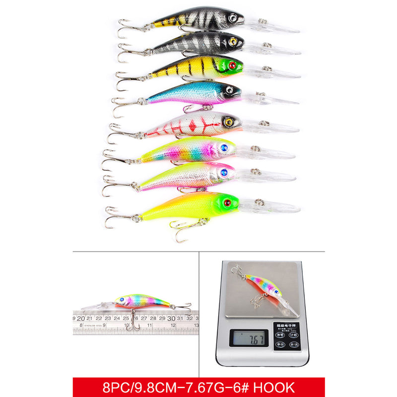 ZANLURE 43PCS Mixed Models Fishing Lure Multi Colors Minnow Lure Crank Bait Tackle Set