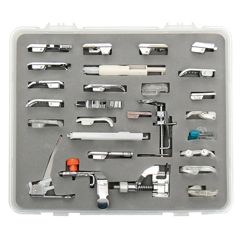52Pcs Domestic Sewing Machine Tools Accessories Foot Presser Feet Kit For Singer Brother Janome