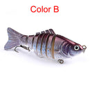 ZANLURE 10cm Mini Fishing Hard Bait Artificial Swimbait Fish Seven Knotted Fish Simulation Adult Fishing Outdoor Fun 15.5g Fishing Lure