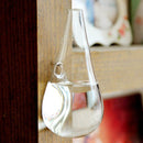 Wall-mounted Water Drop Shape Glass Vase Garden Hydroponice Plants Flower Pot