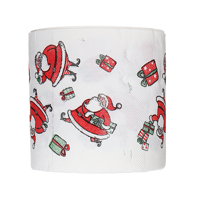 Santa Claus Printed Merry Christmas Toilet Paper Tissue Table Room Decor Ornament Crafts Decorations