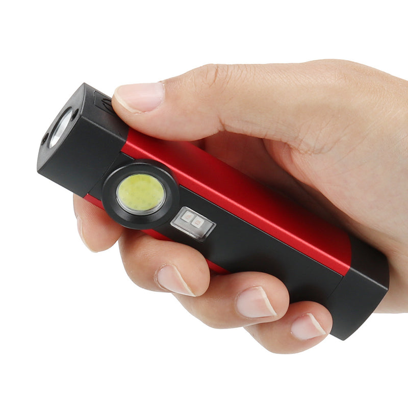 Skywolfeye Portable LED+COB+UV 500Lumens 4Modes USB Rechargeable Work Light Outdoor Multifunctional Waterproof Maintenance Lamp Flashlight with Magnets