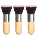 3 Pcs Flat Dense Makeup Brushes Powder Concealer Liquid Foundation Beauty Tools