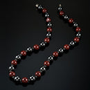 Healthy Healing Jewelry Black and Red Beads Magnet Stone Beaded Necklace Unisex