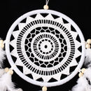 White Lace Flower Dream Catcher Wind Chimes Indian Style Feather Pendant Dream Catcher Decorations