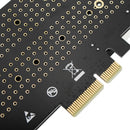 JEYI SK9 M.2 NVMe SSD Adapter NGFF to PCIE3.0 X4 X8 X16 Aluminum Cover Cooling Fan Dual Interface